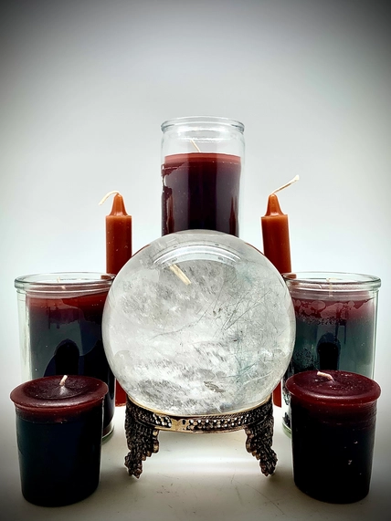 Brown 7 Day Prayer Candle for Grounding, Courage & Endurance - Image 2