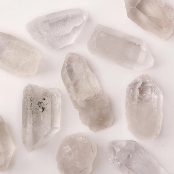 Natural Clear Quartz Crystal Points (Pack of 10)