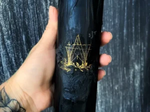 Black Beeswax Ritual Pillar Candle