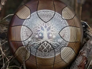 Engraved Hand Drum 9"/22cm Deep Sound Pentatonic Drum