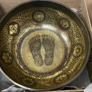 Extra Large Buddha Foot Carved Healing Singing Bowl