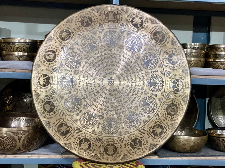 Flower of Life Tibetan Gong For Sound Healing and Meditation
