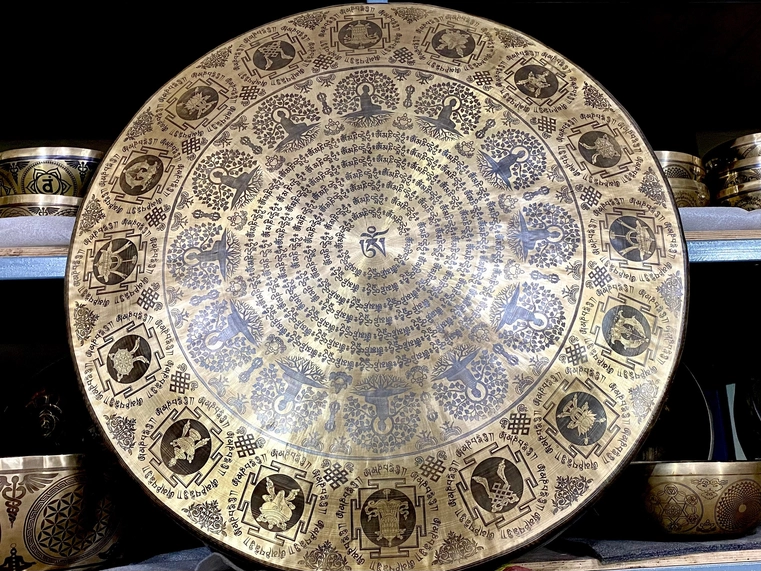 Flower of Life Tibetan Gong For Sound Healing and Meditation - Image 2