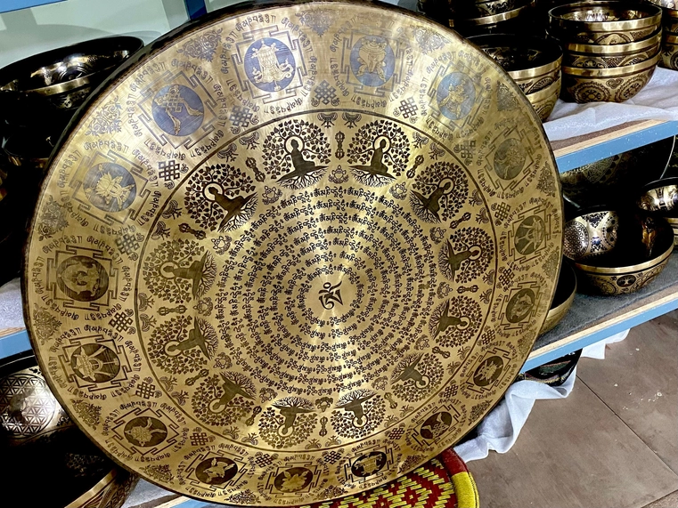 Flower of Life Tibetan Gong For Sound Healing and Meditation - Image 3
