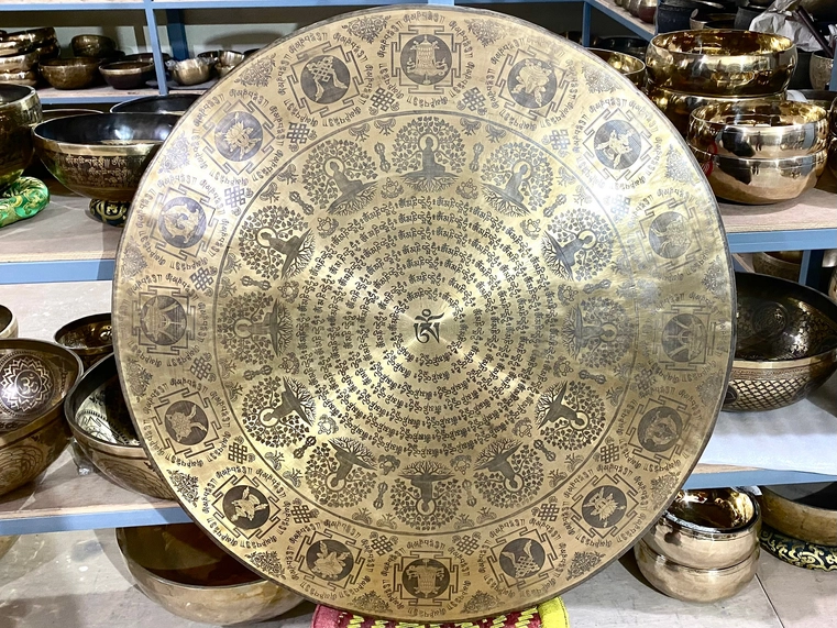 Flower of Life Tibetan Gong For Sound Healing and Meditation - Image 4