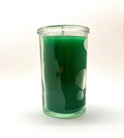 Green 2 Day Prayer Candle for Luck & Abundance