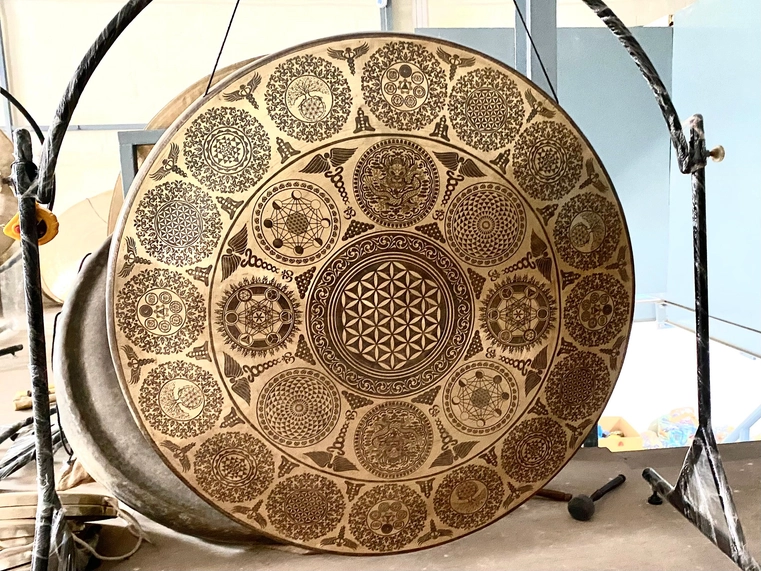 Handcrafted Tibetan Meditation Sound Healing Gong - Image 5