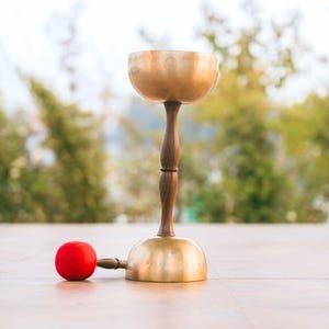 Handmade Double Chalice Singing Bowl Set: C/F & D/E Notes, Sound Healing Meditation Reiki - Image 3
