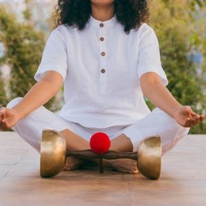 Handmade Double Chalice Singing Bowl Set: C/F & D/E Notes, Sound Healing Meditation Reiki - Image 6