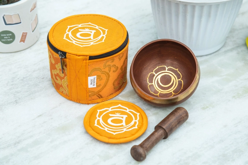 Handmade Tibetan Chakra Singing Bowl Set For Meditation - Image 10
