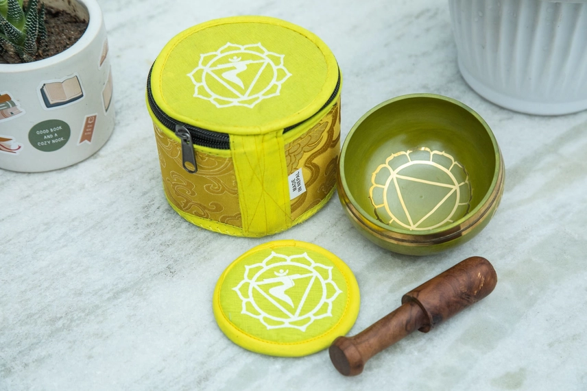 Handmade Tibetan Chakra Singing Bowl Set For Meditation - Image 4