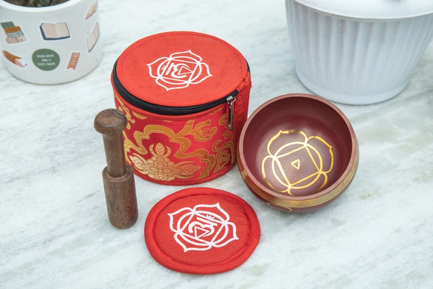 Handmade Tibetan Chakra Singing Bowl Set For Meditation - Image 6