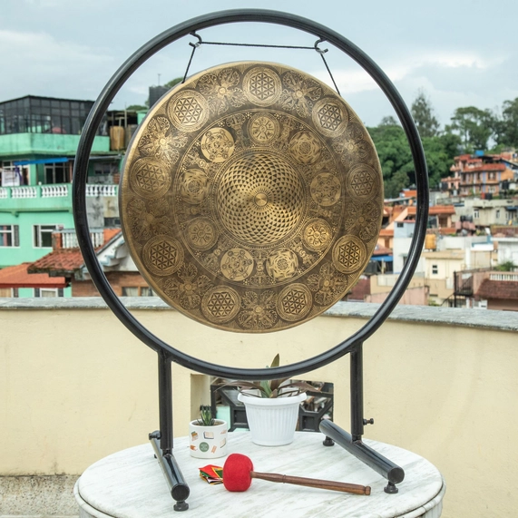 Handmade Tibetan Gong For Meditation & Yoga Sound Healing - Image 3
