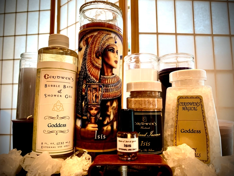 Isis Glitter Prayer Candle - Image 3