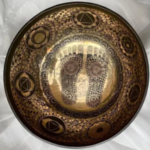 Large Flower of Life Singing Bowl Deep Sound Therapy (15-24 Inches)