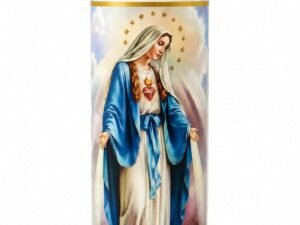 Miraculous Mary Glitter Prayer Candle