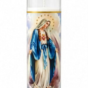 Miraculous Mary Glitter Prayer Candle