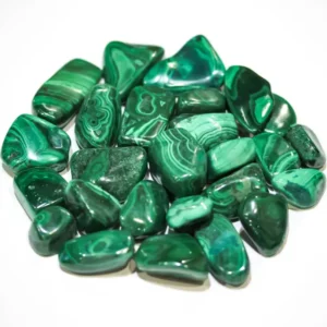 Natural Malachite Tumbled Stones 1.1 lb (1/2 Kilo)