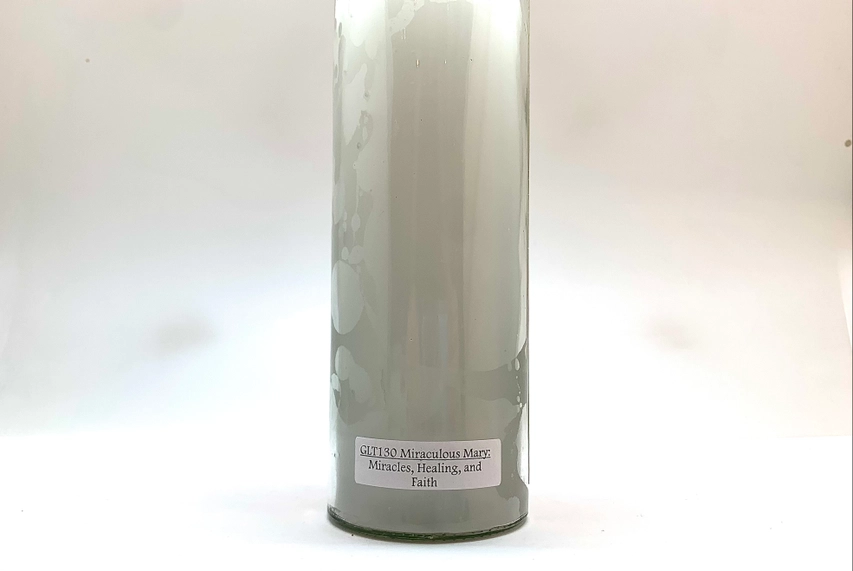 Miraculous Mary Glitter Prayer Candle - Image 3
