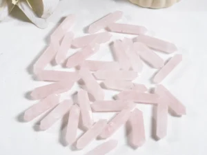 Natural Rose Quartz Double Terminated Crystal Point