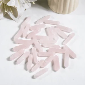 Natural Rose Quartz Double Terminated Crystal Point