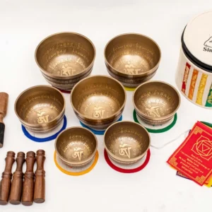 Natural Singing Bowl Set of 7 For Yoga & Sound Therapy