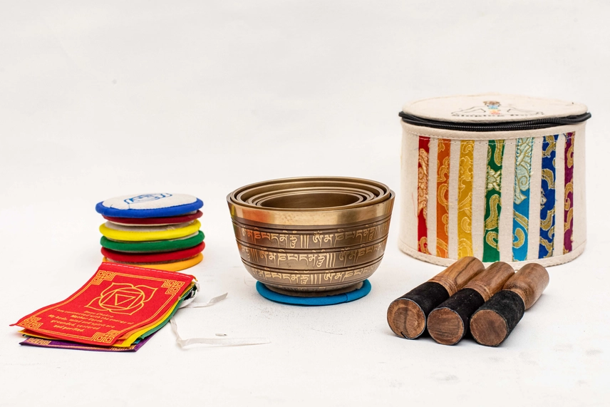 Natural Singing Bowl Set of 7 For Yoga & Sound Therapy - Image 5
