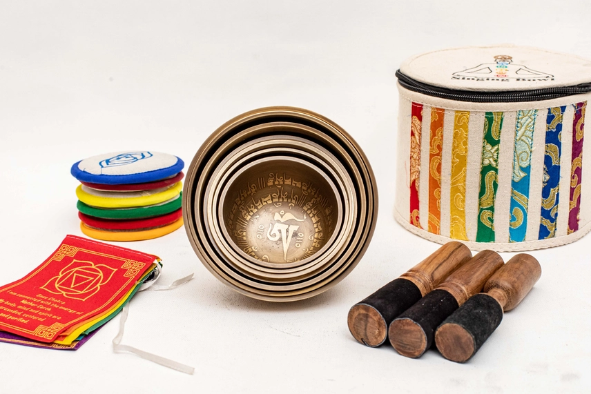 Natural Singing Bowl Set of 7 For Yoga & Sound Therapy - Image 8