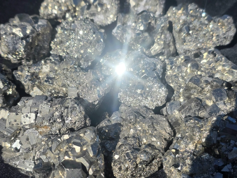 Peruvian Pyrite Crystal Clusters Natural Raw - Image 6