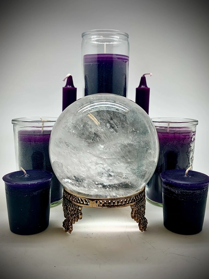 Purple 7 Day Prayer Candle for Spiritual Healing & Dreams - Image 2