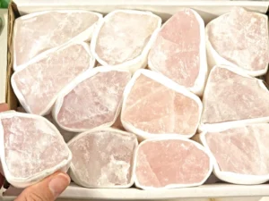 Natural Rose Quartz Flat (12 Pieces)