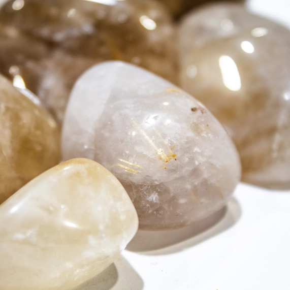 Grade A Natural Rutilated Quartz Tumbled Stones 1KG (2.2 lb) - Image 5