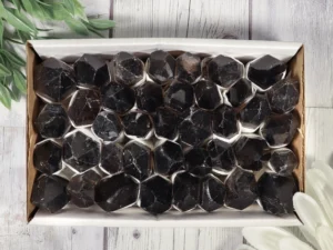 Natural Smoky Quartz Crystal Points Flat