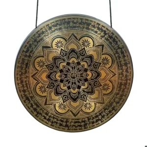 Therapy Gong Lotus Sacred Geometry Engraved