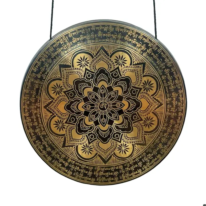 Therapy Gong Lotus Sacred Geometry Engraved