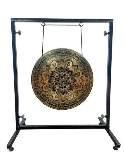 Therapy Gong Lotus Sacred Geometry Engraved - Image 2