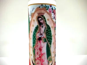 Virgin of Guadalupe Glitter Prayer Candle