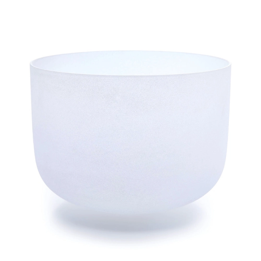 11" Frosted White Crystal Singing Bowl | Quartz Sound Healing Meditation Bowl Note B - Image 2