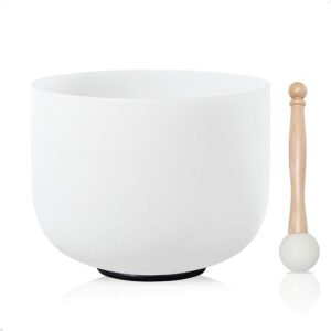 Third Eye Chakra Frosted Quartz Crystal Singing Bowl | Quartz Sound Healing Meditation Bowl