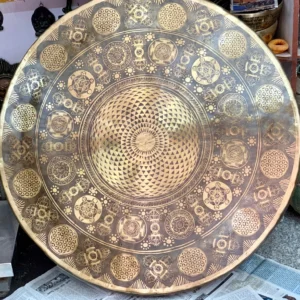 Hand-Carved Extra Large Gong Bell from Nepal, 100 cm